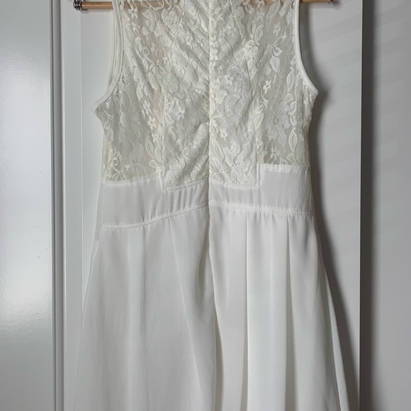 White Dress with Lace Detail - Picture 5 of 5